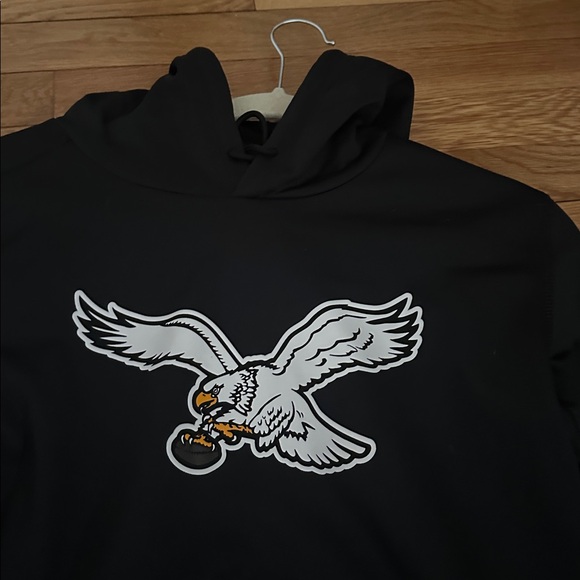 NIKE PHILADELPHIA EAGLES MENS BLACK RETRO LOGO HOOD - Picture 6 of 7